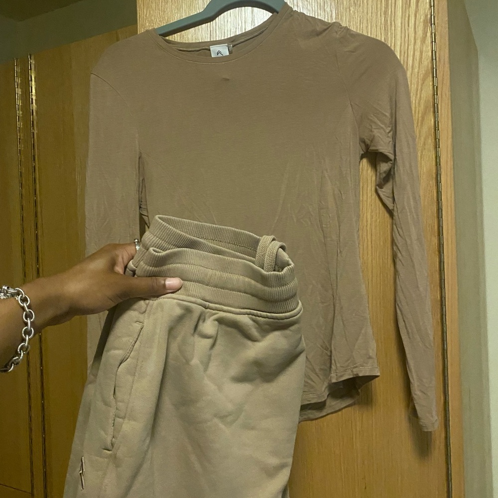 Oner Active Tan Long Sleeve Blouse